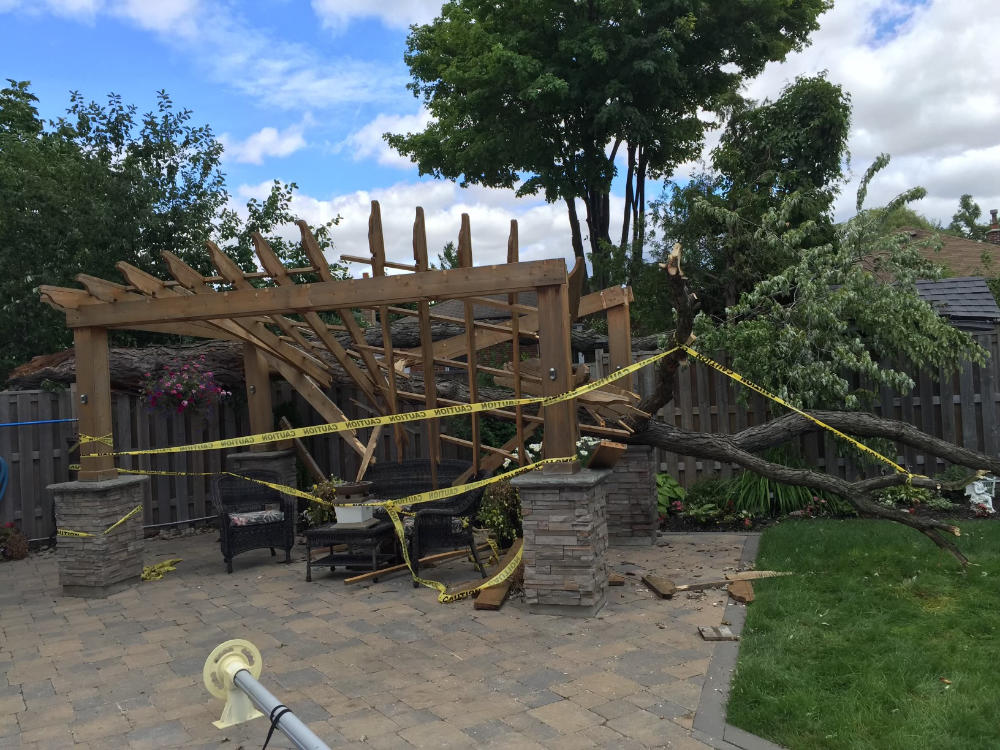 wind damaged fence